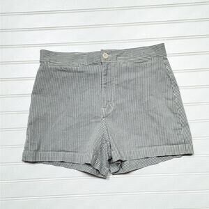 Madewell Emmett High Rise Striped Women's Shorts Size 28 Blue